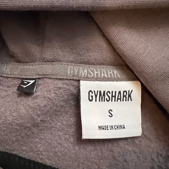 Gymshark Hoodie Womens Small Cropped Sweatshirt Gray Purple - Picture 4 of 7